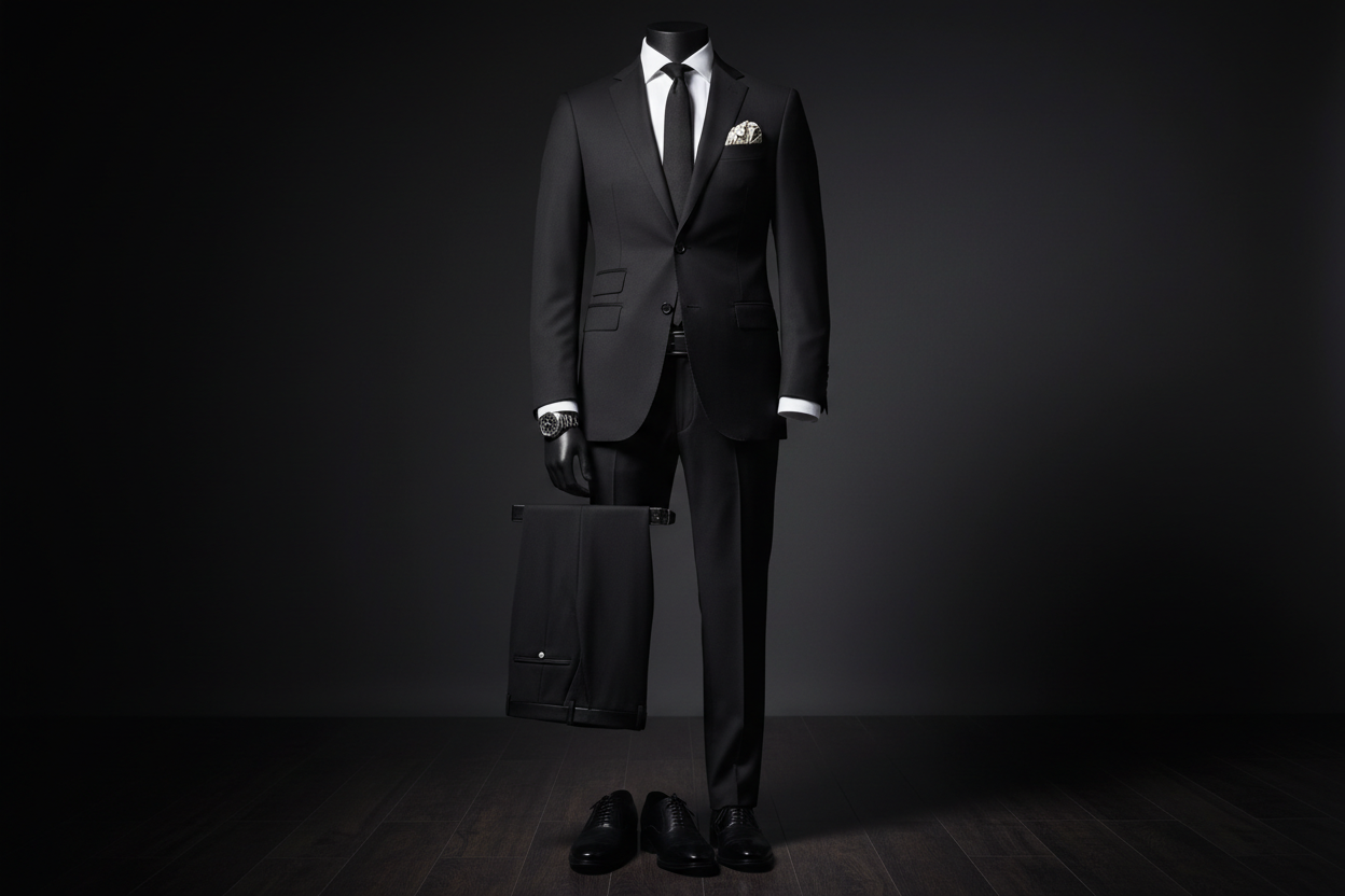 Dark classy men outfit